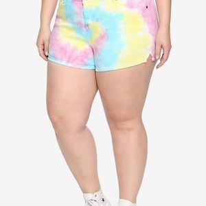 Blackheart Pastel Tie Dye Shorts